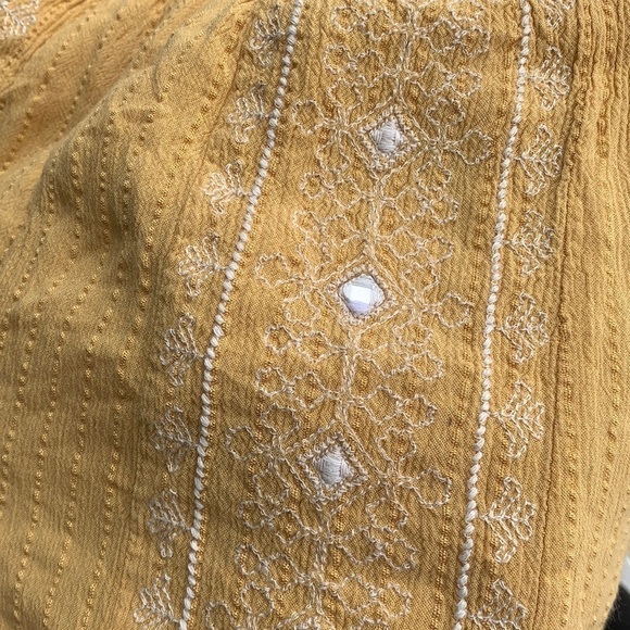American Eagle Yellow Embroidered Shorts Small boho Y2K - Picture 5 of 5